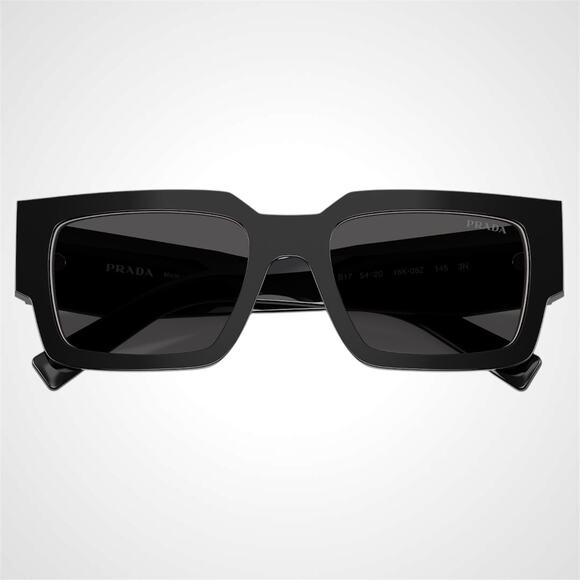 NEW PRADA Sunglasses Black & Talc Rectangle Square Mens 54mm Prada - Picture 5 of 6